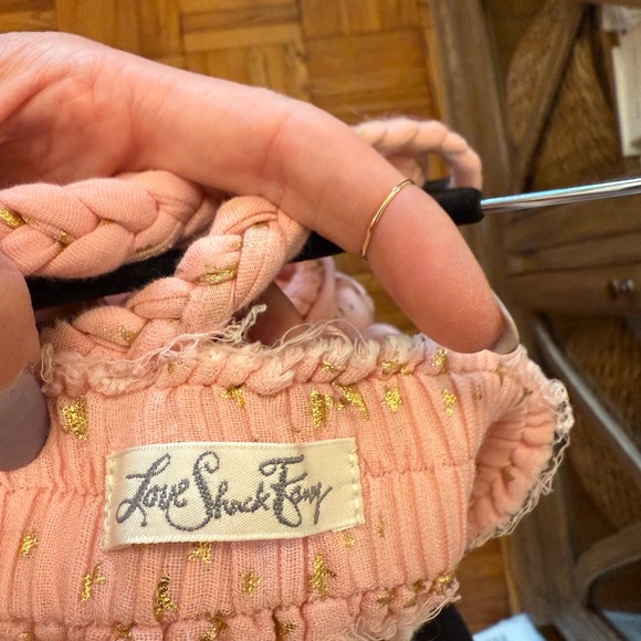 Love shack fancy: Pink Maxi Dress with Gold Accents - Picture 6 of 7